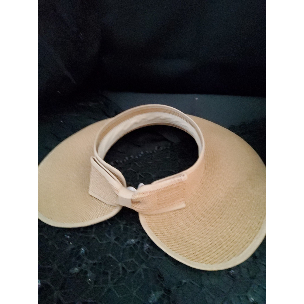Raffia Sun Visor Hat Nylon Packable Large Extra Large